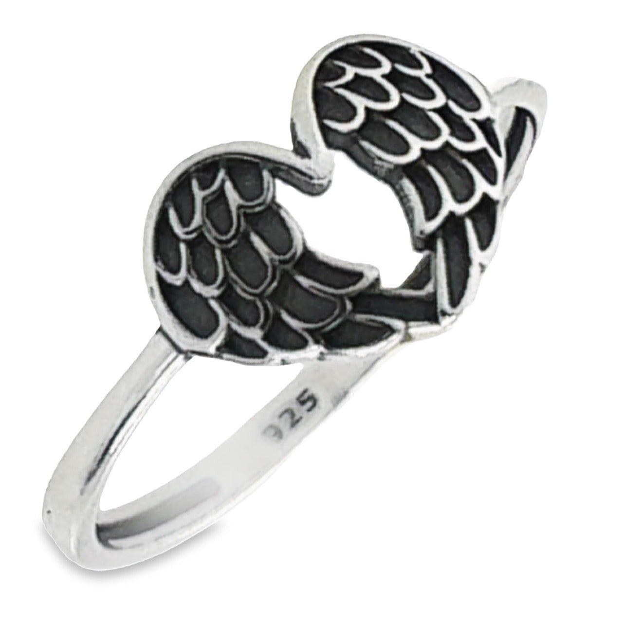 R74 Heart Shaped Wing Ring