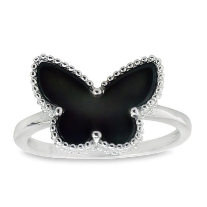 R9051 Black Butterfly Ring