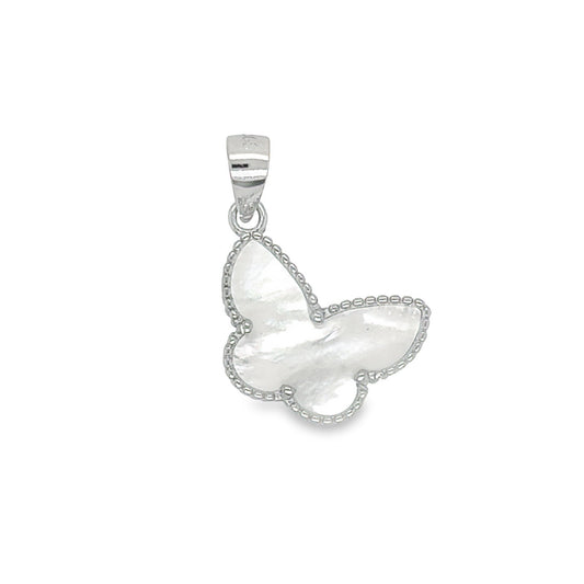 D1539 White Butterfly Pendant