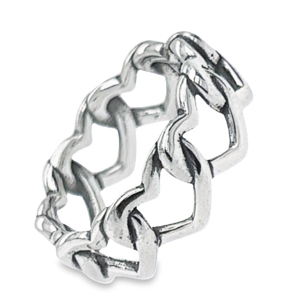 R49 Linked Heart Ring