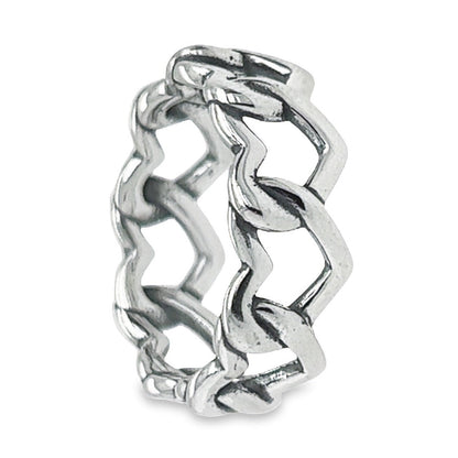 R49 Linked Heart Ring