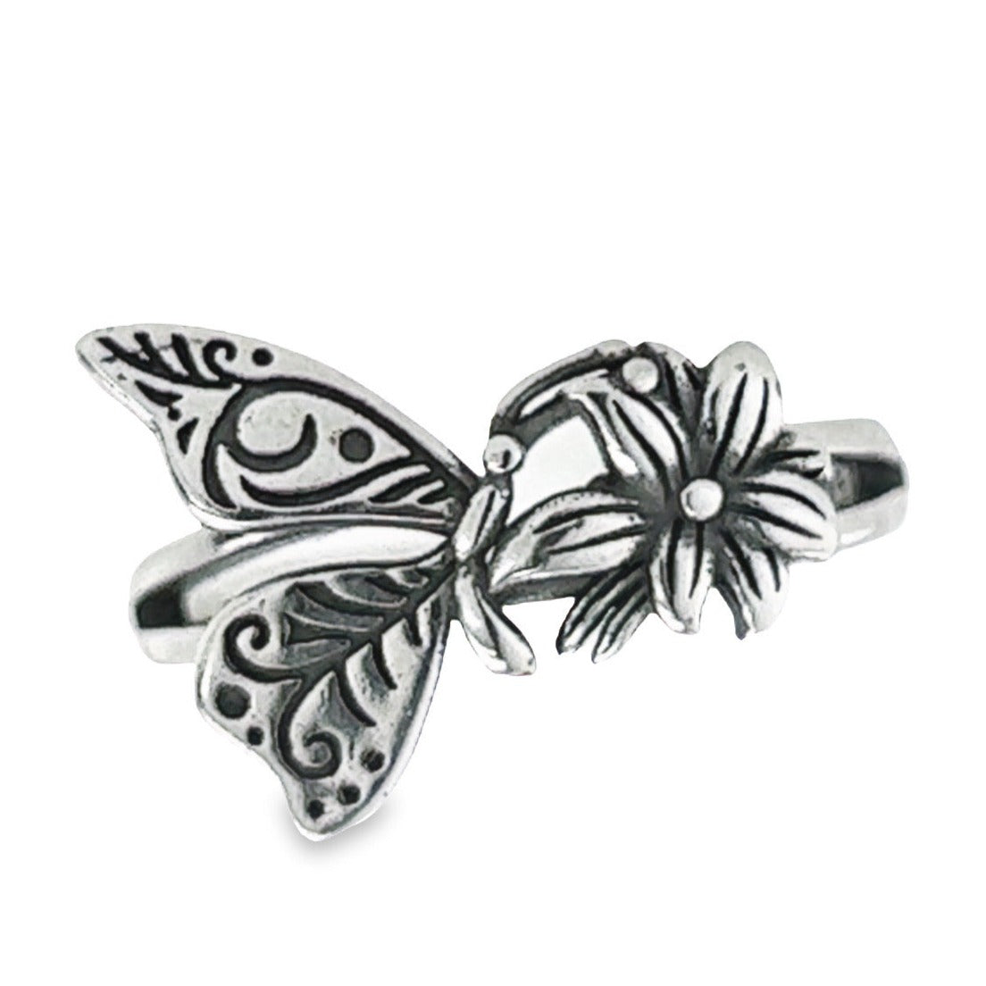 R331 Butterfly And Heart Cut Ring