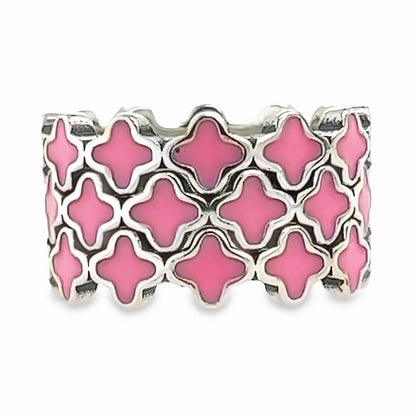 R671 Pink Flower Ring