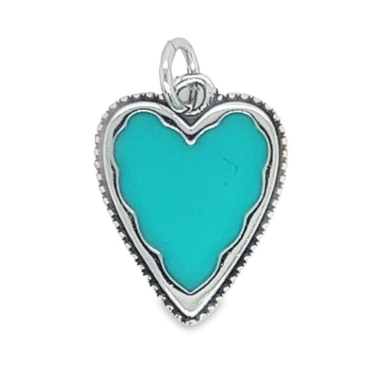 D895 Blue Heart Pendant