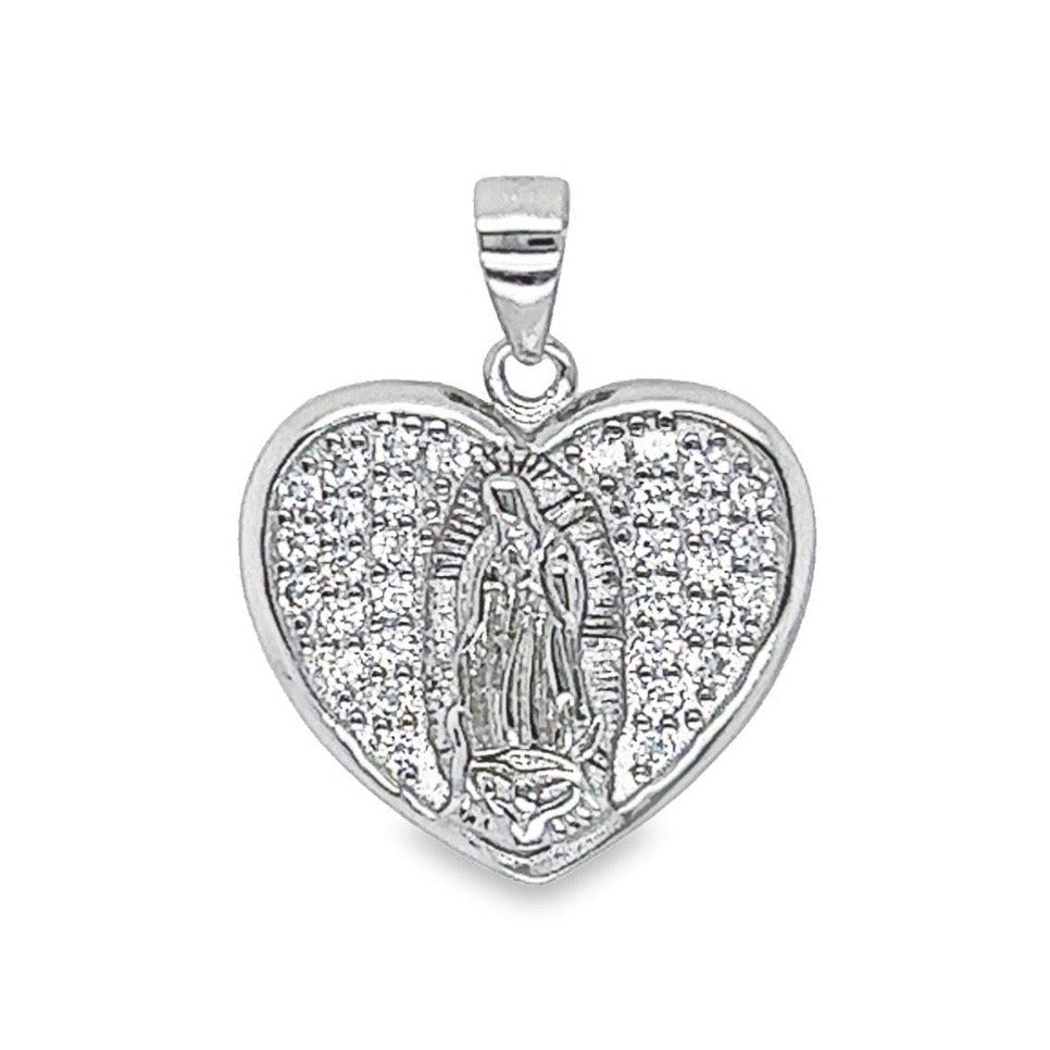 D1022 Heart Guadalupe CZ Pendant