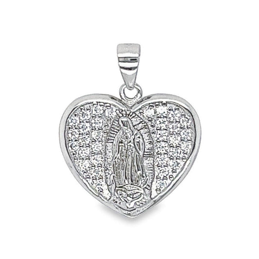 D1022 Heart Guadalupe CZ Pendant