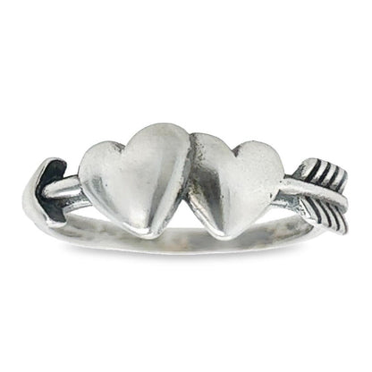 R7 Arrowed Heart Ring