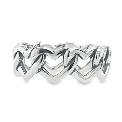 R49 Linked Heart Ring