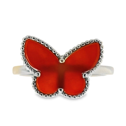 R9049 Red Butterfly  Ring