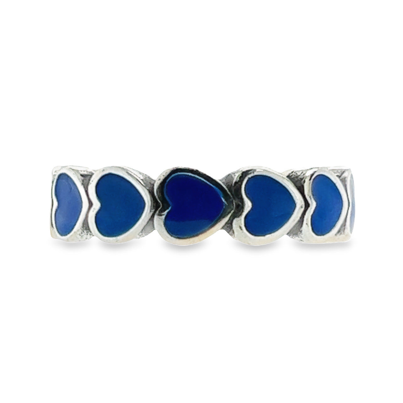 R664 Blue Heart Ring