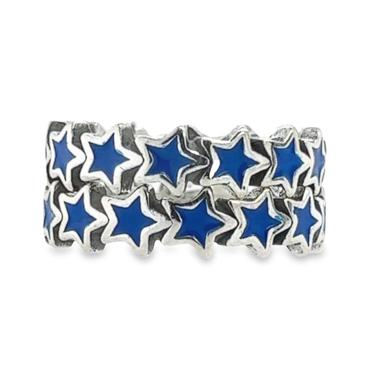 R669 Blue Star Ring