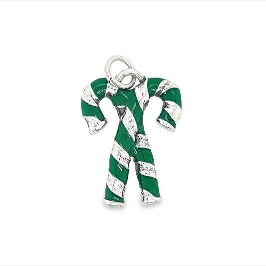 D1331 Green Candy Cane Pendant