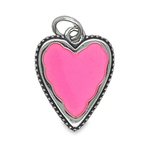 D893 Pink Heart Pendant