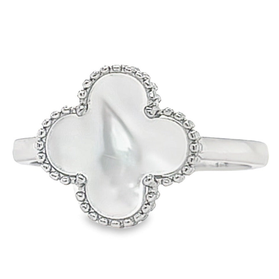 R9002 White Flower Ring