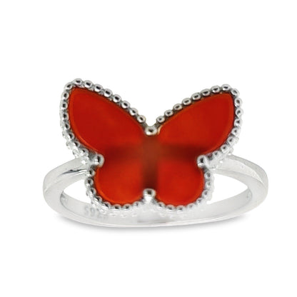 R9049 Red Butterfly  Ring