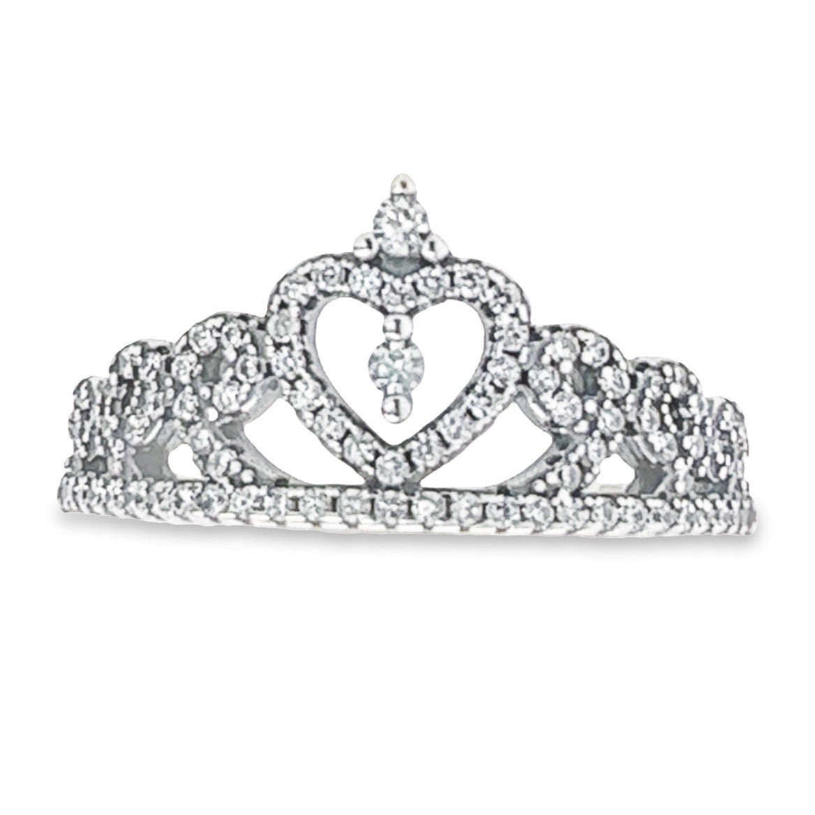 R174 Crown CZ Pave Ring