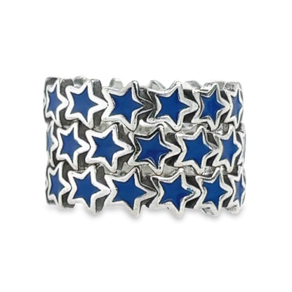 R669 Blue Star Ring