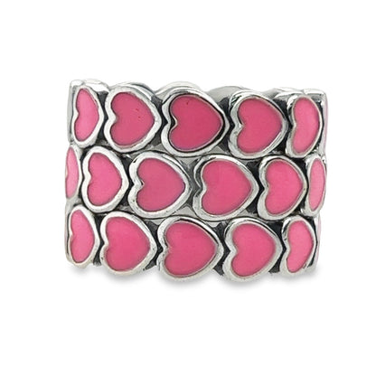 R494 Heart Pink Band Ring