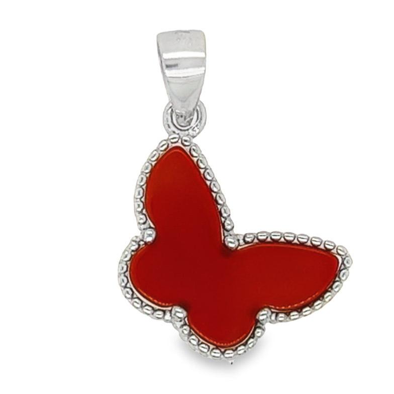 D1538 Red Butterfly Pendant