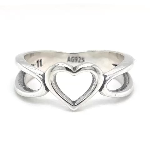 R831 Heart with infinite Back Ring