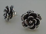 A895 Rose Post Earrings 12mm