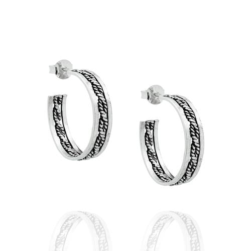 P552 Design Post Hoop Earrings