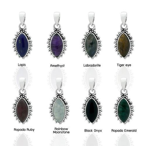 D2015 Marquise Stone Pendants