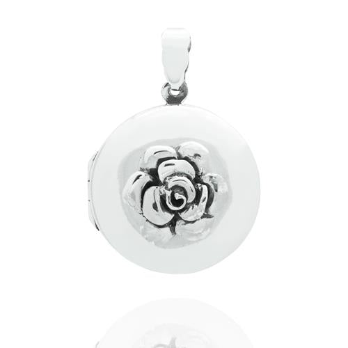 D2043 Rose Locket Pendant 28mm