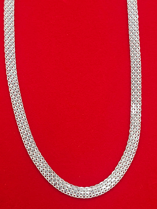 CA345 Flat Mesh Chain Necklace 5.5mm