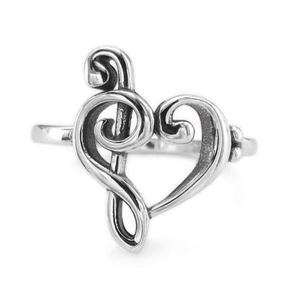 R949 Love of Music Heart Ring