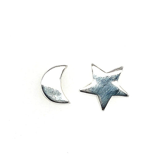 A365 Moon and Star Shiny Earrings