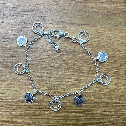 M390 Heart Circles Bracelet